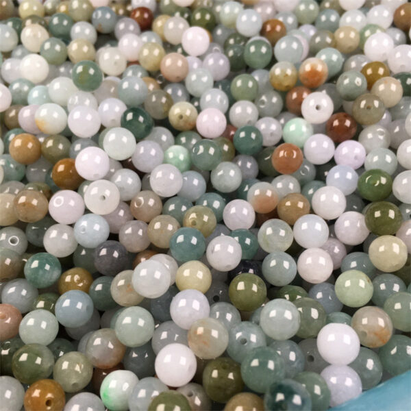 100 pcs round shape colorful jade bead natural jadeite bead - Image 2