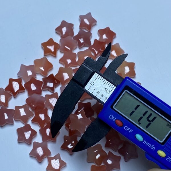 cute pentagram star shape clear orange agate bead - Image 5