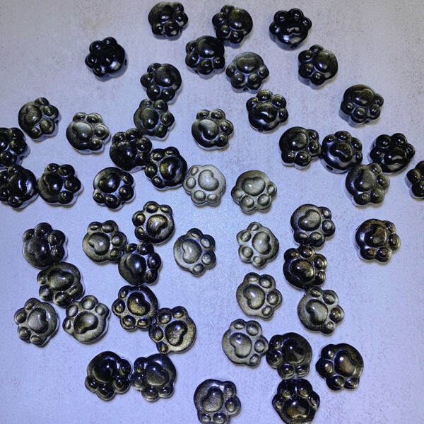 cute cat paw shape obsidian bead - Image 4