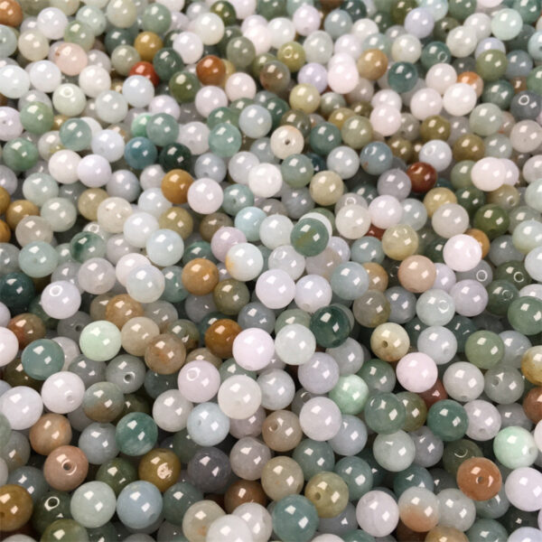 100 pcs round shape colorful jade bead natural jadeite bead - Image 5