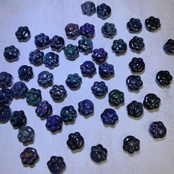 cute cat paw shape obsidian bead - Image 5