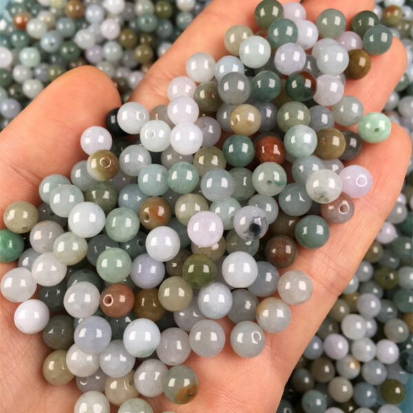 100 pcs round shape colorful jade bead natural jadeite bead - Image 6