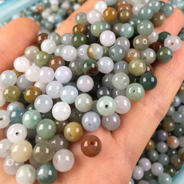 100 pcs round shape colorful jade bead natural jadeite bead - Image 7