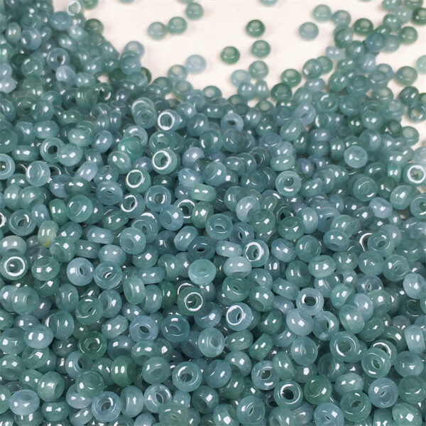 50 pcs small ring shape clear blue jade bead natural jadeite bead - Image 7