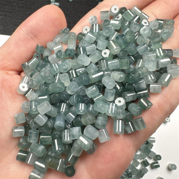 50 pcs cylinder shape clear Guatemala jadeite bead - Image 2