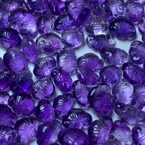 nice flower pattern ruyi shape Brazil ametrine bead - Image 2