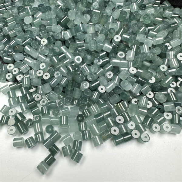 50 pcs cylinder shape clear Guatemala jadeite bead - Image 3