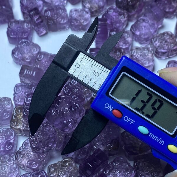 nice flower pattern square shape Brazil ametrine bead - Image 4