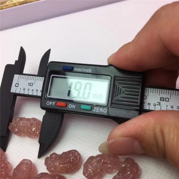natural strawberry quartz pixiu shape pendant bead - Image 5
