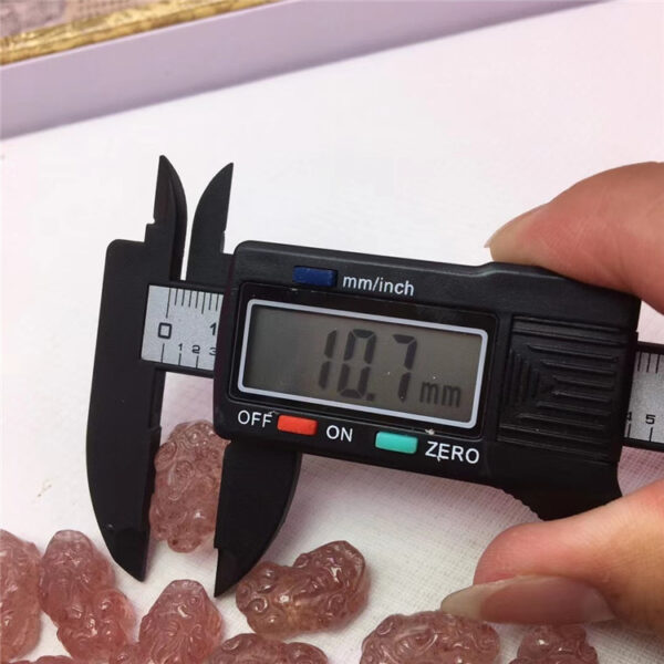 natural strawberry quartz pixiu shape pendant bead - Image 6