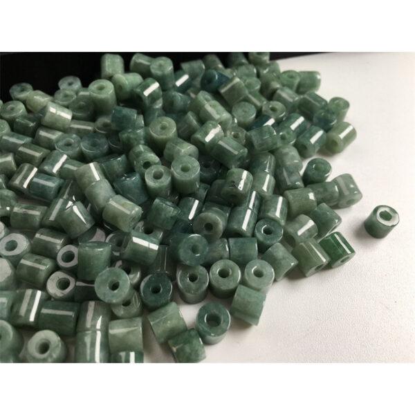 tube shape natural green jadeite bead - Image 10