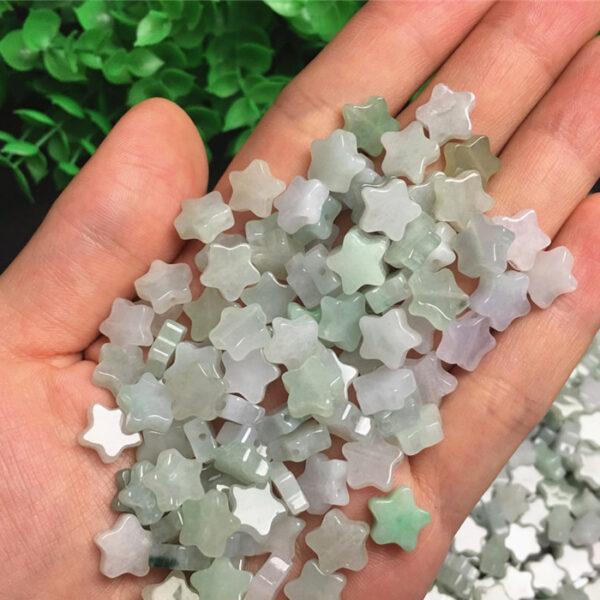 star shape natural jadeite bead - Image 2