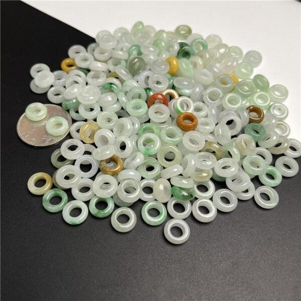 ring shape colorful jade bead natural jadeite bead - Image 3
