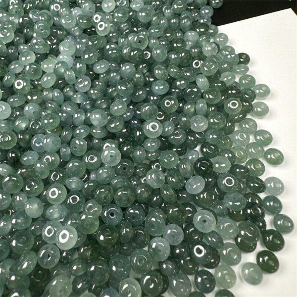 donut shape blue green jade bead natural guatemala jadeite bead - Image 3
