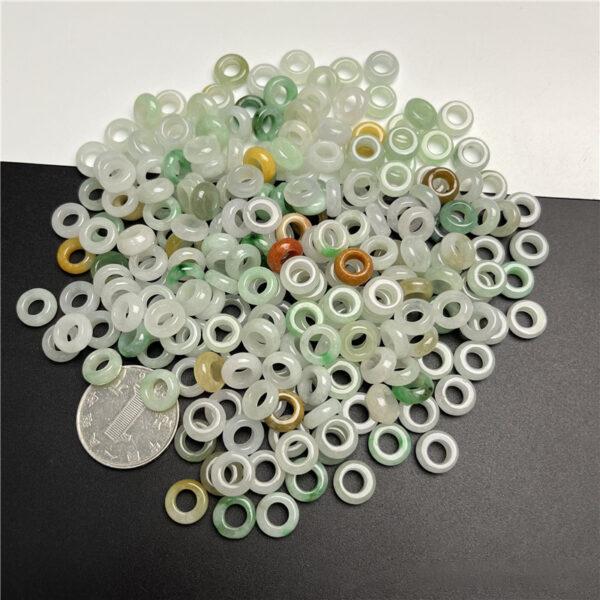 ring shape colorful jade bead natural jadeite bead - Image 4