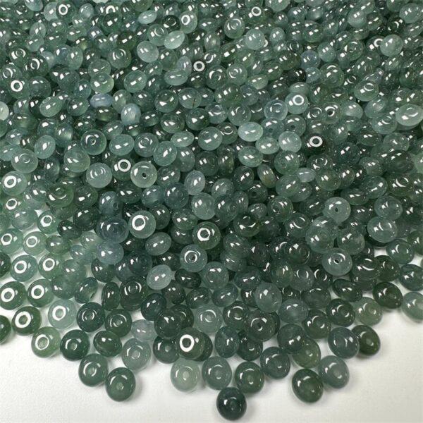 donut shape blue green jade bead natural guatemala jadeite bead - Image 4