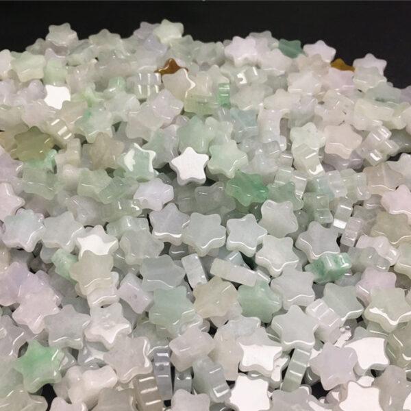 star shape natural jadeite bead - Image 4