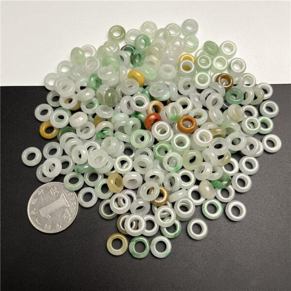 ring shape colorful jade bead natural jadeite bead - Image 5