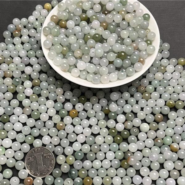 round shape natural ice jadeite bead - Image 5