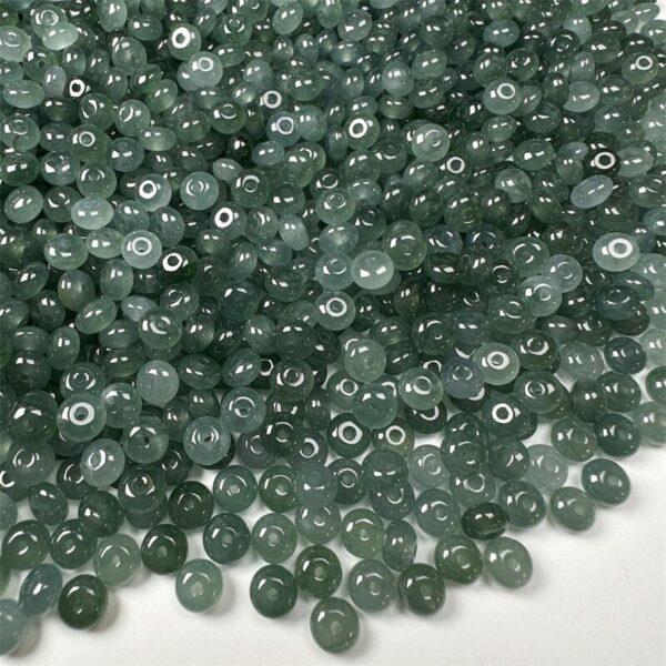 donut shape blue green jade bead natural guatemala jadeite bead - Image 5