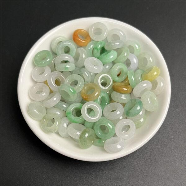 ring shape colorful jade bead natural jadeite bead - Image 6