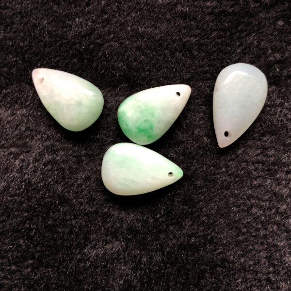 genuine natural jadeite droplet shape bead - Image 6