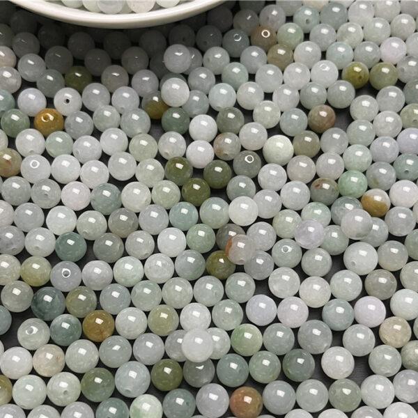 round shape natural ice jadeite bead - Image 6