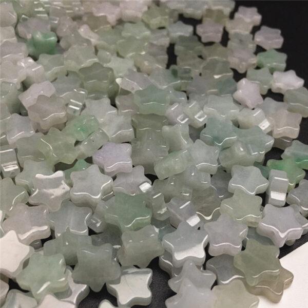 star shape natural jadeite bead - Image 6