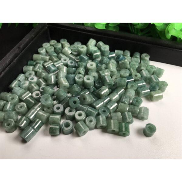 tube shape natural green jadeite bead - Image 6