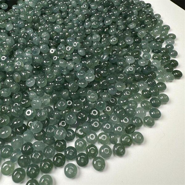 donut shape blue green jade bead natural guatemala jadeite bead - Image 6