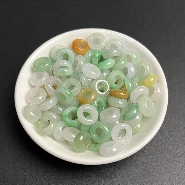 ring shape colorful jade bead natural jadeite bead - Image 7