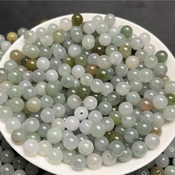 round shape natural ice jadeite bead - Image 7