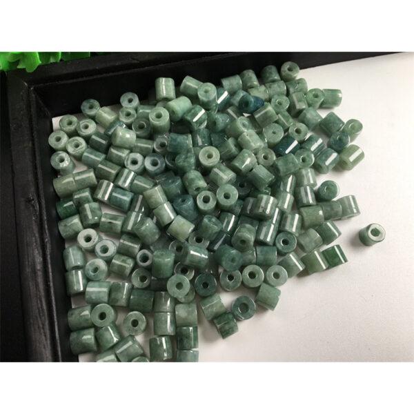 tube shape natural green jadeite bead - Image 7