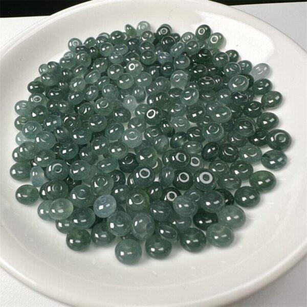 donut shape blue green jade bead natural guatemala jadeite bead - Image 8