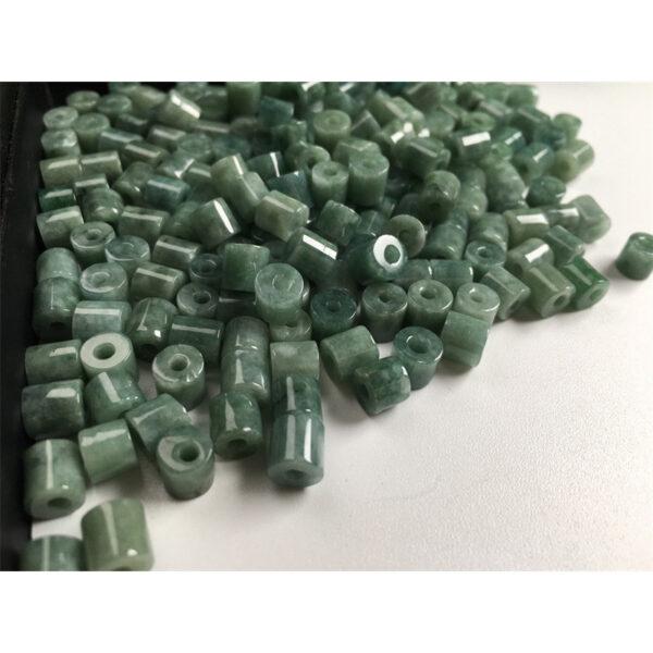 tube shape natural green jadeite bead - Image 8