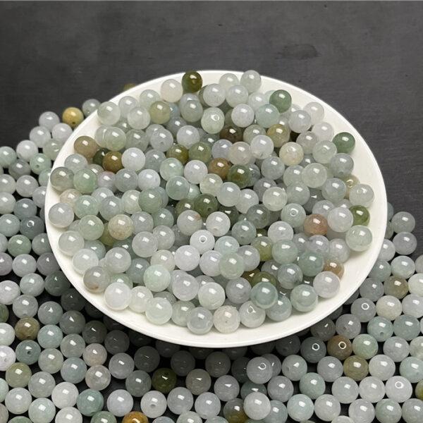 round shape natural ice jadeite bead - Image 8