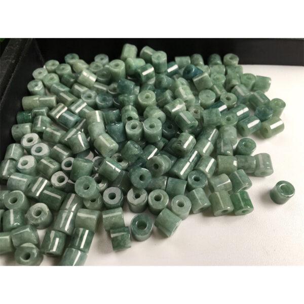 tube shape natural green jadeite bead - Image 9