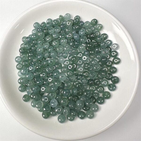donut shape blue green jade bead natural guatemala jadeite bead - Image 9