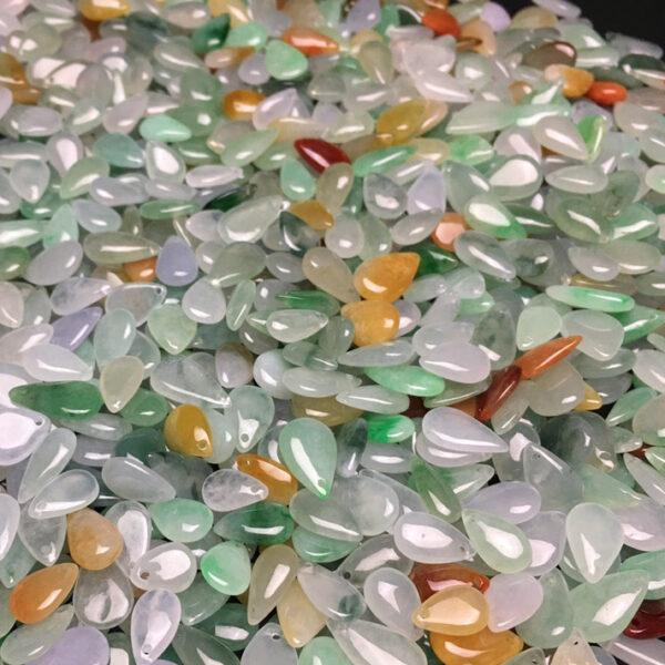 droplet shape jade bead natural colorful jadeite bead - Image 10