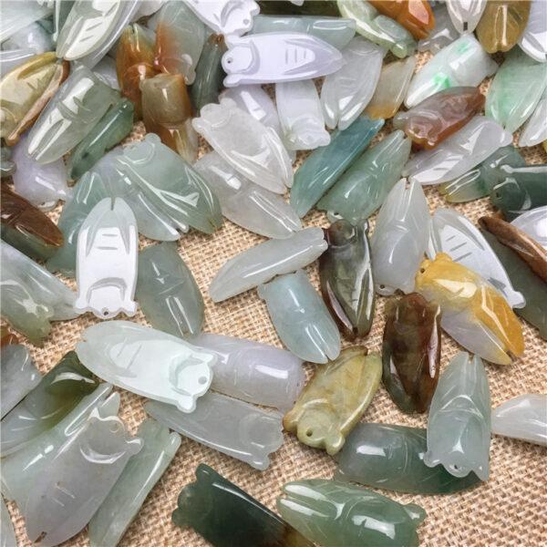 cicada bead, cicada pendant, jade cicada, jade bead, jadeite bead, jade pendant - Image 10