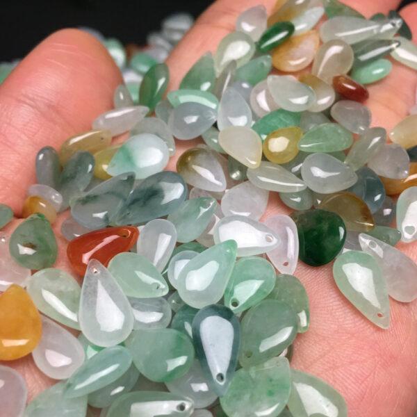 droplet shape jade bead natural colorful jadeite bead - Image 2