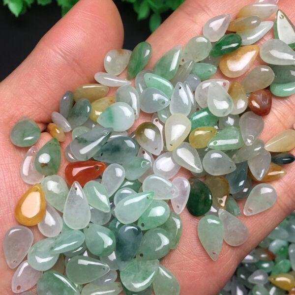 droplet shape jade bead natural colorful jadeite bead - Image 3