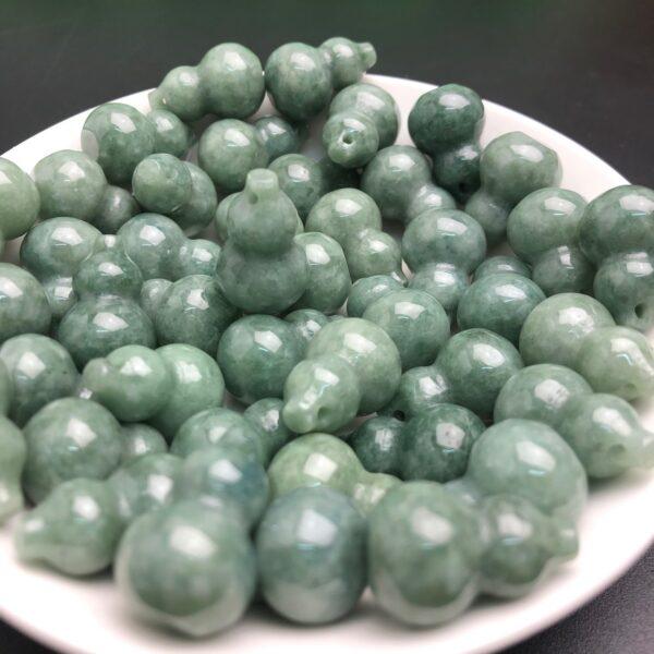 gourd bead, gourd pendant, jade gourd, jade bead, jadeite bead, jade pendant, green jade bead - Image 3