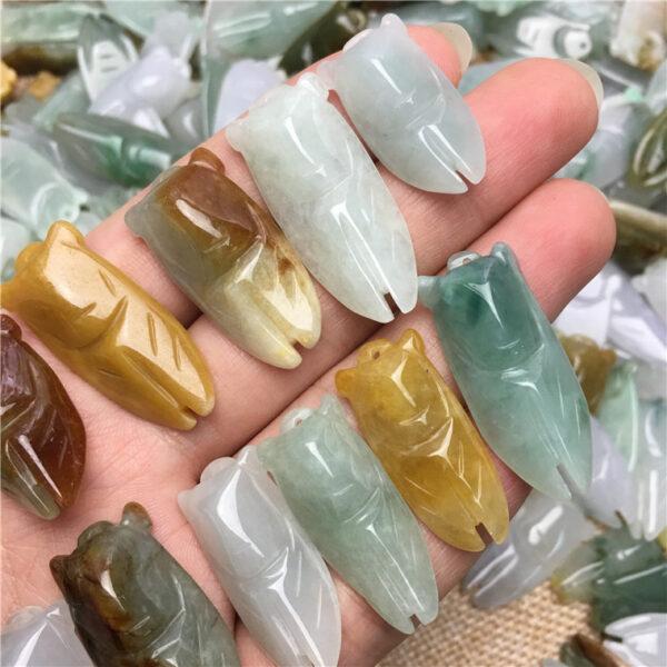 cicada bead, cicada pendant, jade cicada, jade bead, jadeite bead, jade pendant - Image 4