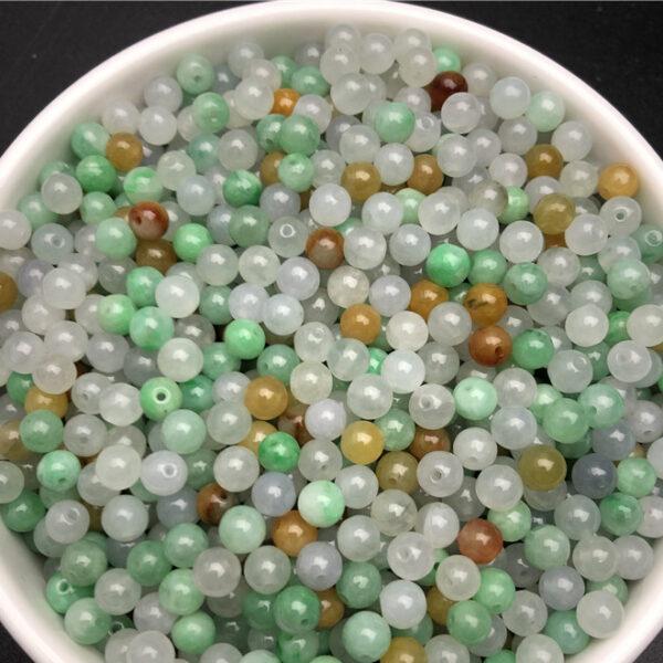 round bead, colorful pendant, jade bead, jadeite bead, colorful jade bead, small bead - Image 4
