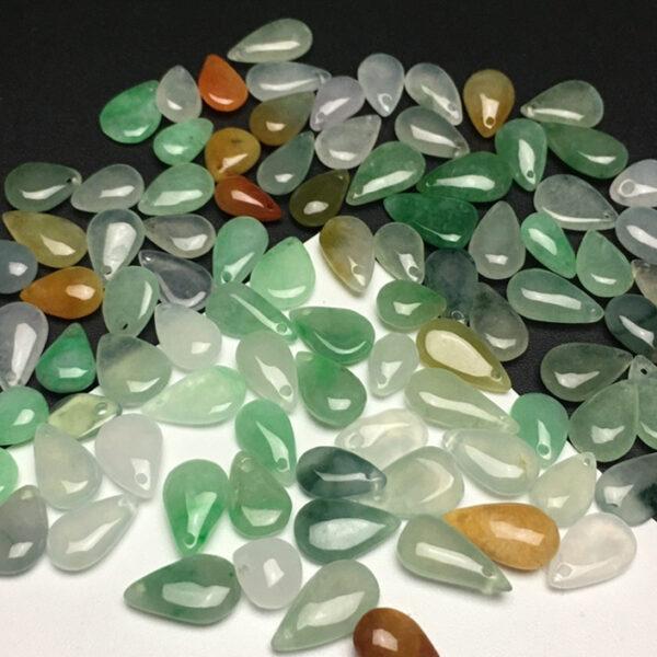 droplet shape jade bead natural colorful jadeite bead - Image 5