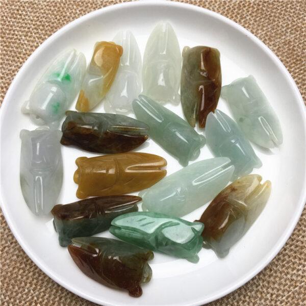 cicada bead, cicada pendant, jade cicada, jade bead, jadeite bead, jade pendant - Image 5