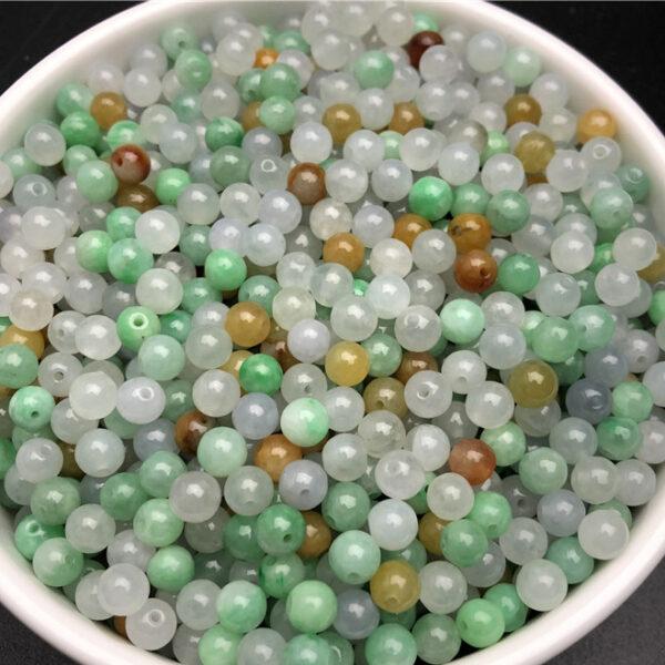 round bead, colorful pendant, jade bead, jadeite bead, colorful jade bead, small bead - Image 5
