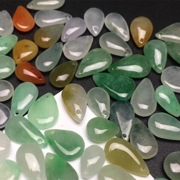 droplet shape jade bead natural colorful jadeite bead - Image 6