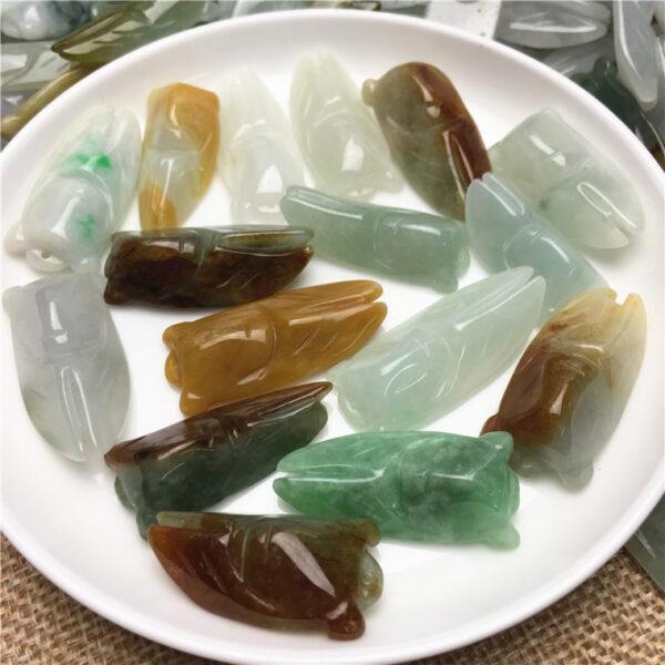 cicada bead, cicada pendant, jade cicada, jade bead, jadeite bead, jade pendant - Image 6